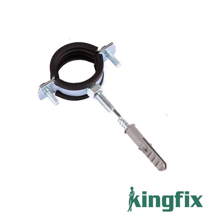 Pipe Clamp With Rubber & Bolt & Plug